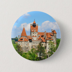 Dracula Castle in Transylvania, Romania 6 Cm Round Badge