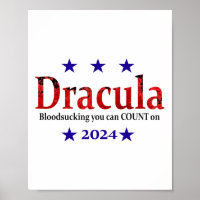 Dracula Election Sign - Funny Halloween And Humour
