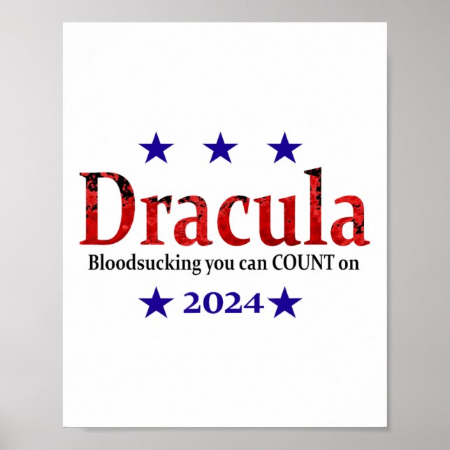 Dracula Election Sign - Funny Halloween And Humour (Front)