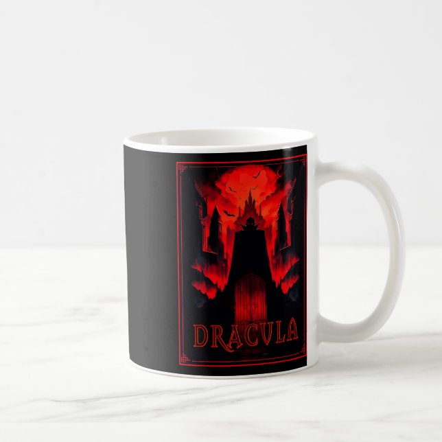 Dracula Gothic Horror Vampire Art -halloween Vampi Coffee Mug (Right)