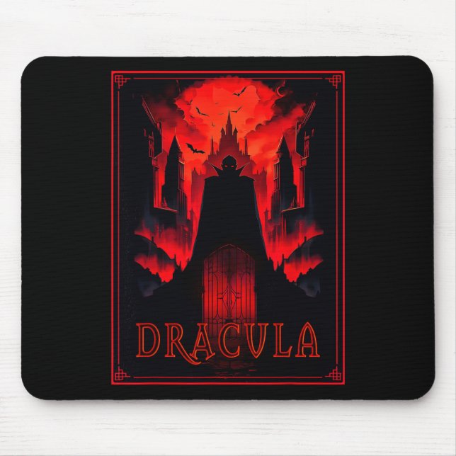 Dracula Gothic Horror Vampire Art -halloween Vampi Mouse Pad (Front)