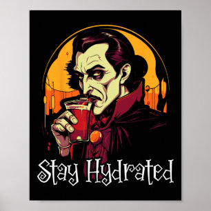 Dracula Halloween Scary Trick Or Treat Spooky Vamp Poster