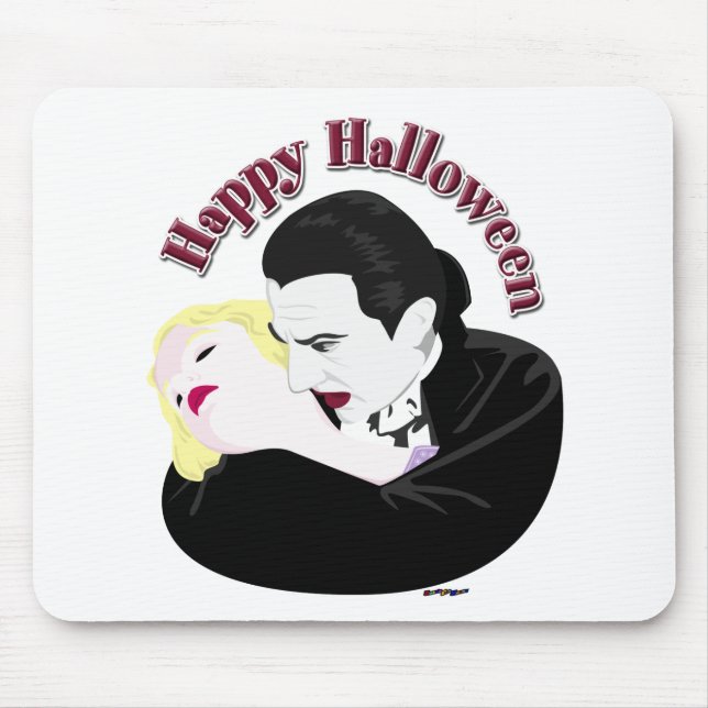 Dracula, Happy Halloween Mouse Pad (Front)