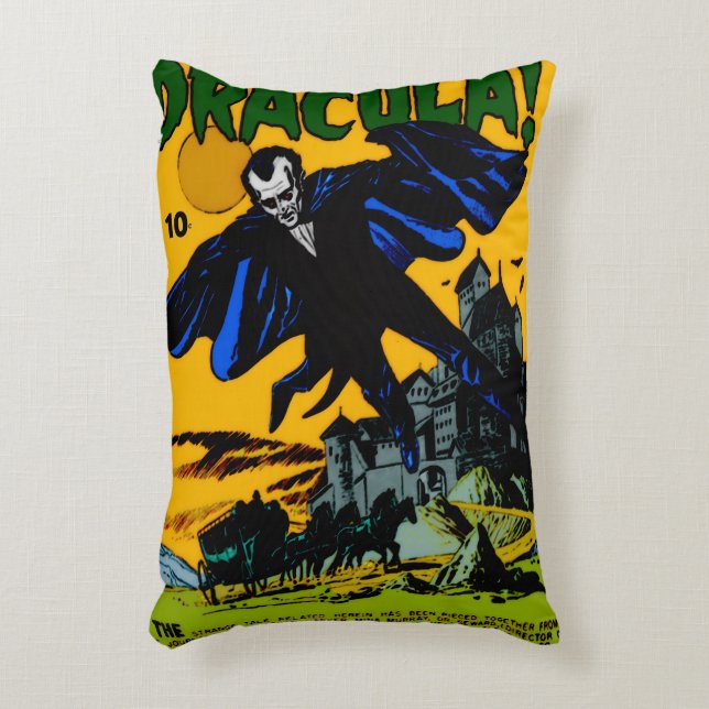 DRACULA! Horror Comic Pillow (Front(Vertical))