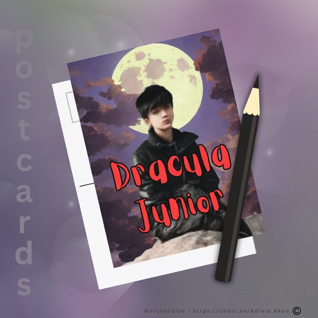 Dracula Junior Holiday Postcard (DJ Postcards designed by Poet Adiela Akoo. Browse my store 4 mor interesting finds & gr8t gift ideas)