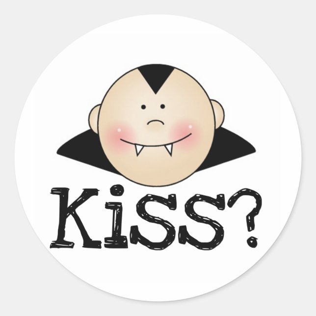 Dracula Kiss Classic Round Sticker (Front)