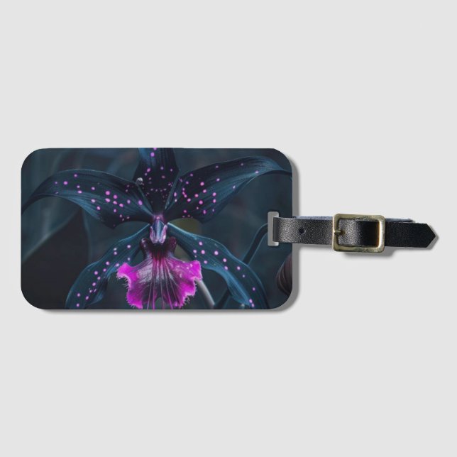 Dracula orchid luggage tag (Front Horizontal)