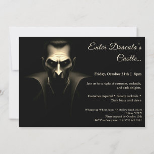 Dracula’s Night   Halloween Costume Party  Invitation