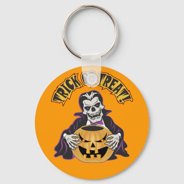 Dracula Skull Key Ring (Front)