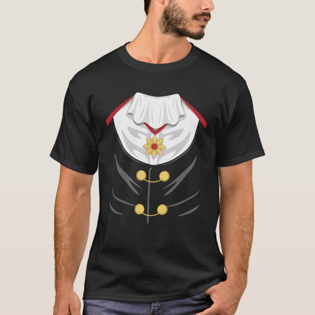 Dracula Tuxedo Lazy Halloween Costumes for Vampire T-Shirt (Front)