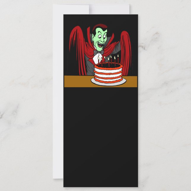Dracula Vampire Halloween Birthday Card (Front)