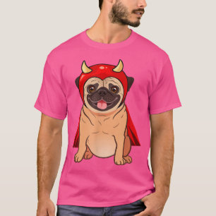 Dracula Vampire Pug Cute Dog Halloween Costume Pug T-Shirt