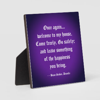 Dracula Welcome Quote Plaque