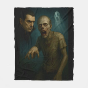 Dracula, Zombie & Ghost "Window Display"  Fleece Blanket