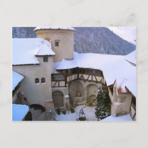 Dracula's Castle, Bran, Transylvania, winter Postcard