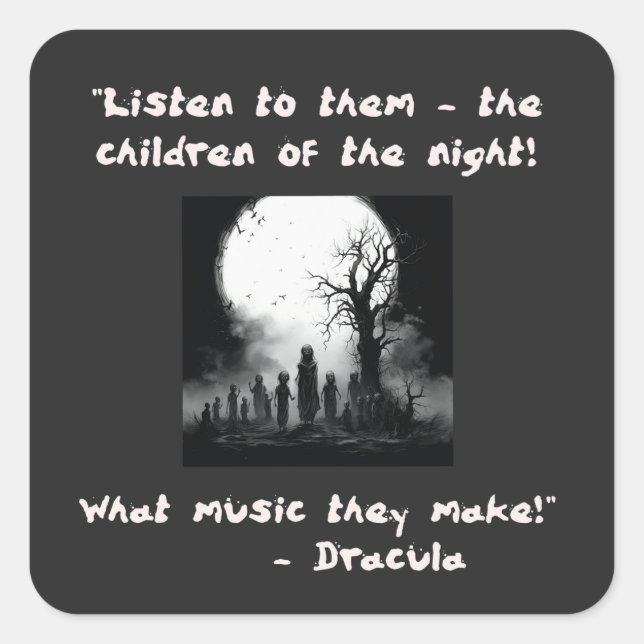 Dracula's Children Square Sticker (Front)