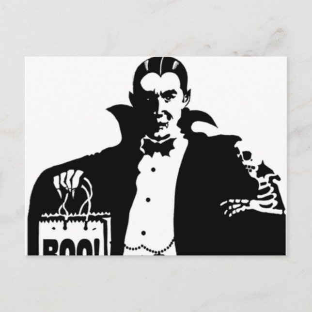 Dracula's Happy Halloween Postcard (Front)