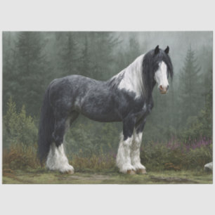 Draft Horse Landscape Decoupage Tissue Paper