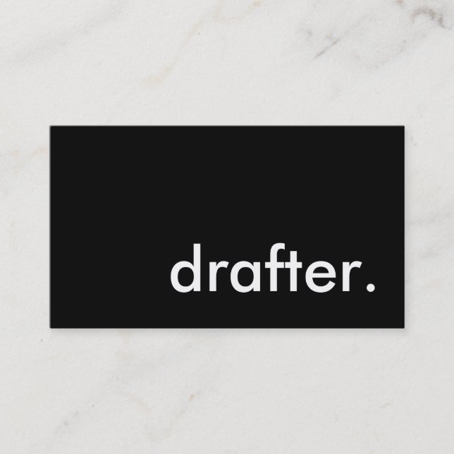 drafter. business card (Front)
