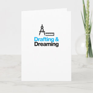 Drafting & Dreaming - Architect & Creative Process Card