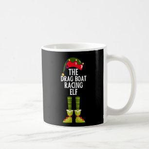Drag Boat Racing Elf Funny Christmas Coffee Mug