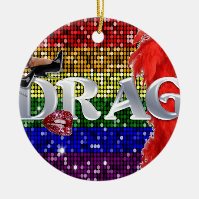 Drag Ceramic Tree Decoration (Front)