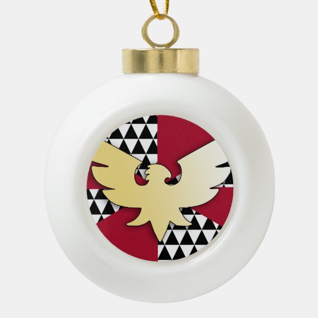Drag Pride Flag Ceramic Ball Christmas Ornament (Front)