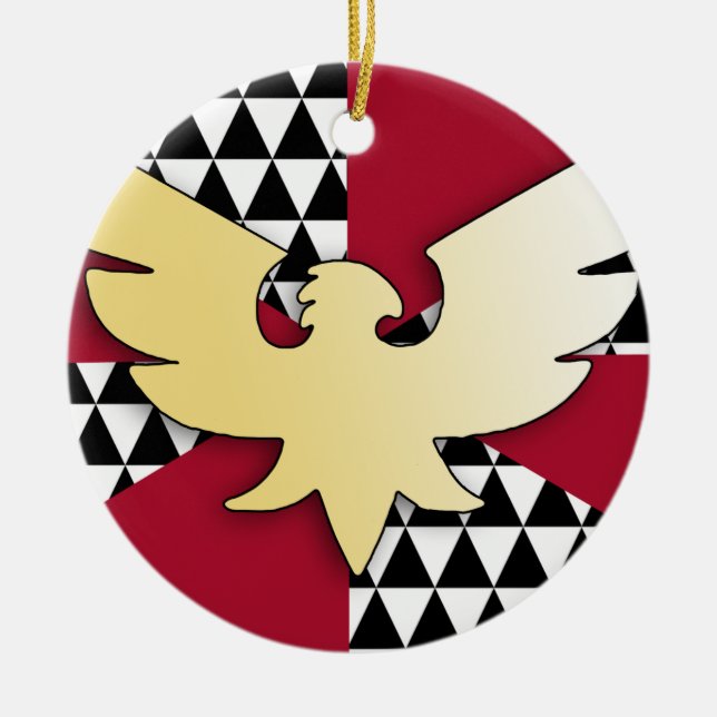 Drag Pride Flag Ceramic Tree Decoration (Front)