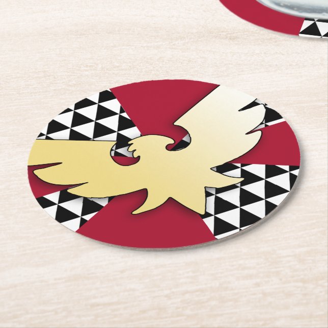 Drag Pride Flag Round Paper Coaster (Angled)