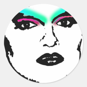 drag queen classic round sticker