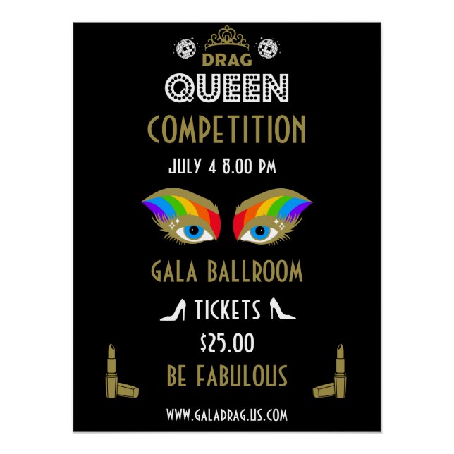 Drag Queen Competion Poster (Front)