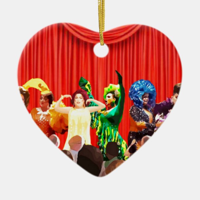 Drag Queens Ceramic Tree Decoration (Front)