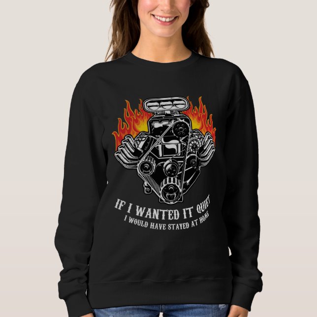 Drag Racing  Car Engine Mechanics Motor Racing Sweatshirt (Front)