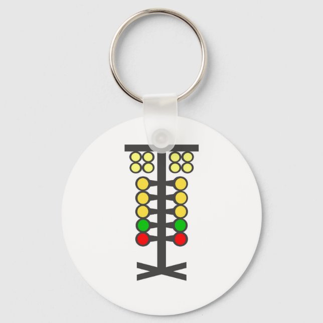 Drag Racing Christmas Tree Keychain (Front)