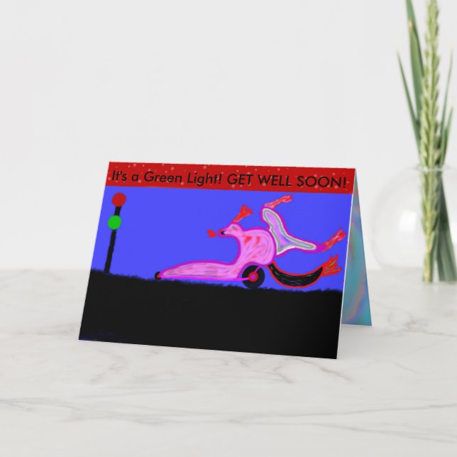 DRAG RACING GET WELL SOON CARD (Front)