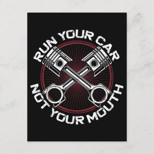 Drag Racing Race Car Vintage Run Your Car Not Your Enclosure Card