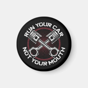 Drag Racing Race Car Vintage Run Your Car Not Your Magnet