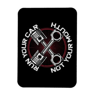 Drag Racing Race Car Vintage Run Your Car Not Your Magnet