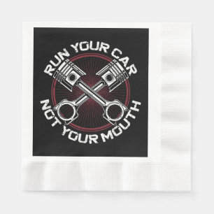 Drag Racing Race Car Vintage Run Your Car Not Your Napkin