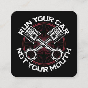Drag Racing Race Car Vintage Run Your Car Not Your Square Business Card