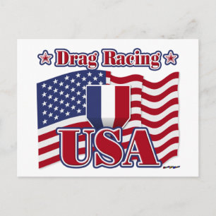 Drag Racing USA Postcard