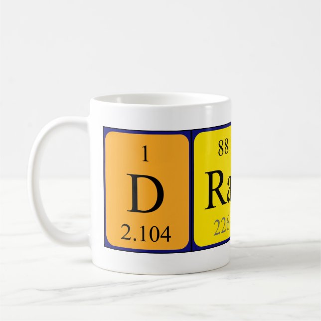 Dragan periodic table name mug (Left)