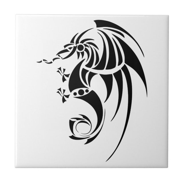 Dragissous V1 - black dragon Tile (Front)