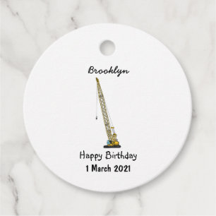 Dragline excavator cartoon illustration favour tags