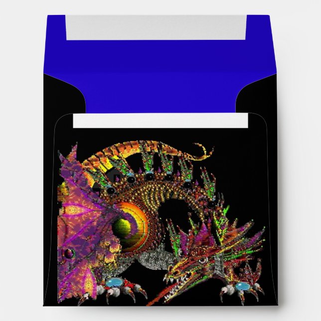 DRAGO ,black blue pink violet Envelope (Back (Bottom))
