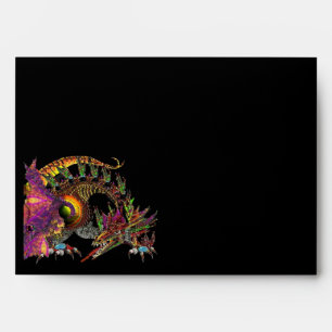 DRAGO ,black blue pink violet red Envelopes