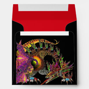 DRAGO ,black blue pink violet red Envelopes