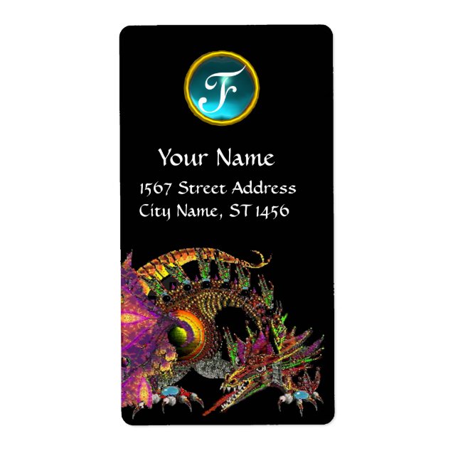 DRAGO , Blue Aquamarine Monogram (Front)