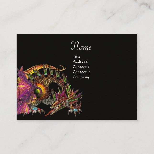 DRAGO, Monogram ,black  purple Business Card (Front)