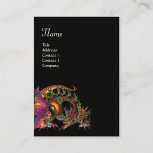 DRAGO, Monogram ,black  purple Business Card